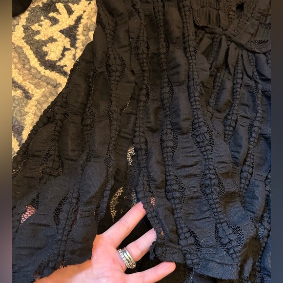 Free People Black Lace Top - Picture 4 of 5